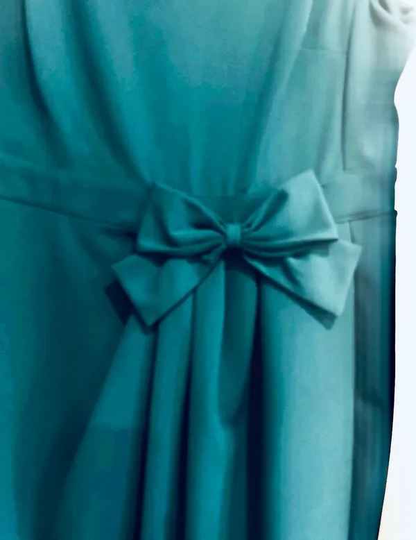 KARL LAGERFELD PARIS EVERGREEN Bow Waist Scuba Crepe Sheath Dress 14 - Image 8