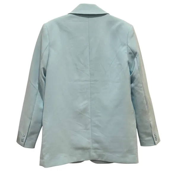 Abercrombie & Fitch Boyfriend Oversized Blazer‎ Women XS Light Blue Relaxed Fit - Image 5