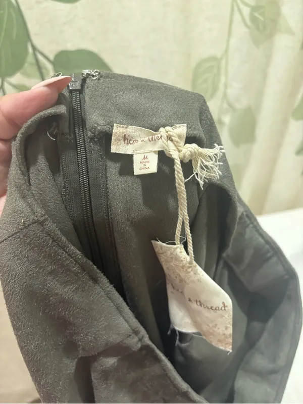 Hem & Thread Olive Wrap-Front Pencil Skirt - Image 5