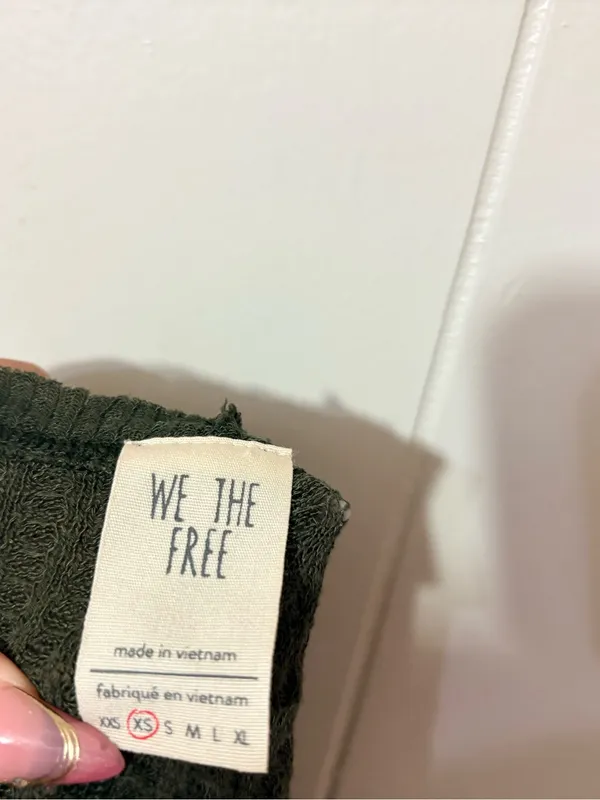 Free People We The Free Catalina Thermal Top Olive Green Long Sleeve XS - Image 9