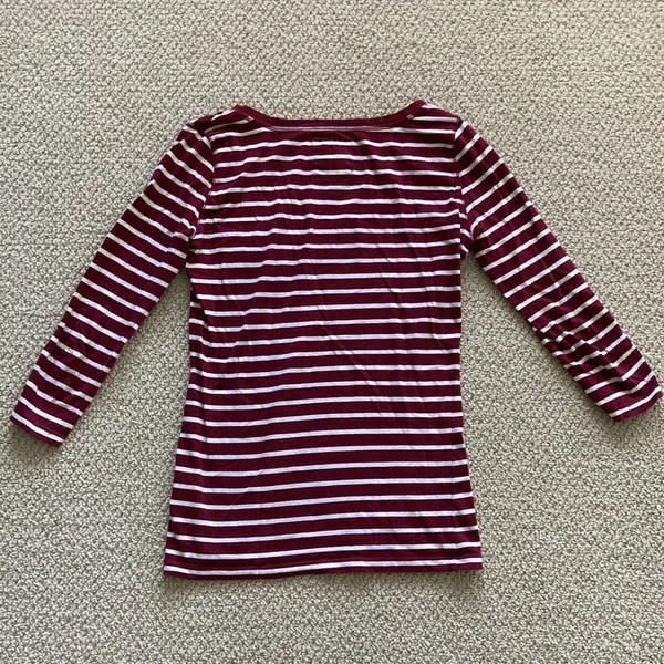 Hollister Striped Boatneck Quarter Length 3/4 Sleeve Shirt Top Blouse Sz XS EUC - Image 6