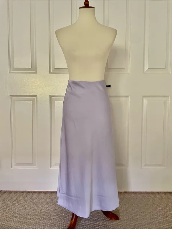 NwoT J. Crew Lavender Whimsigoth Gwyneth Satin Slip Skirt size S - Image 5