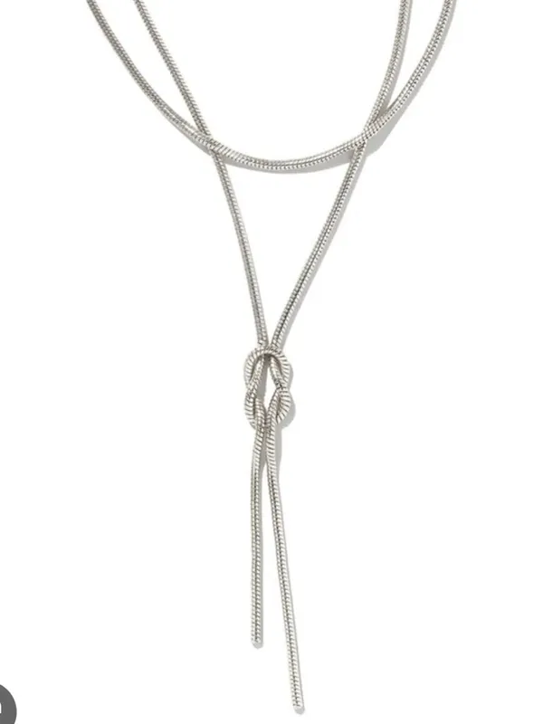 Kendra Scott Silver Annie Y Knot Necklace - Image 2