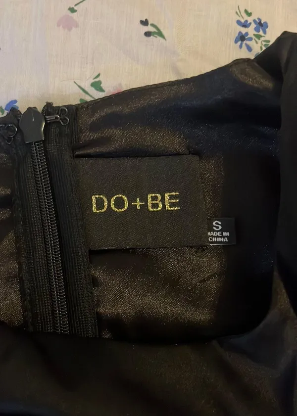 DO+BE Satin Black Mini Dress - Image 2