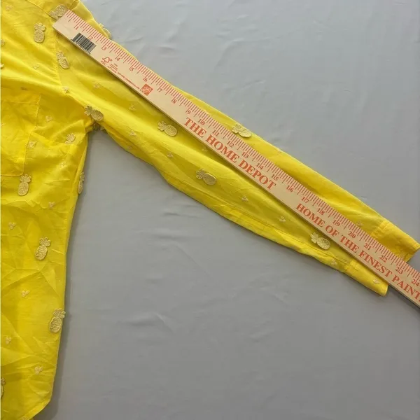 Anthropologie Maeve Yellow Embroidered Shirt‎ - Image 7