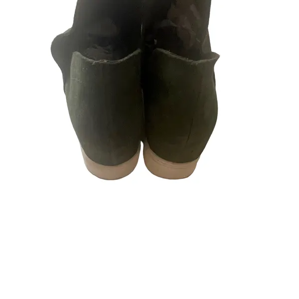 Steve‎ Madden Women's Size 7.5 Suede Leather Green Wrangle High Top Sneakers - Image 5