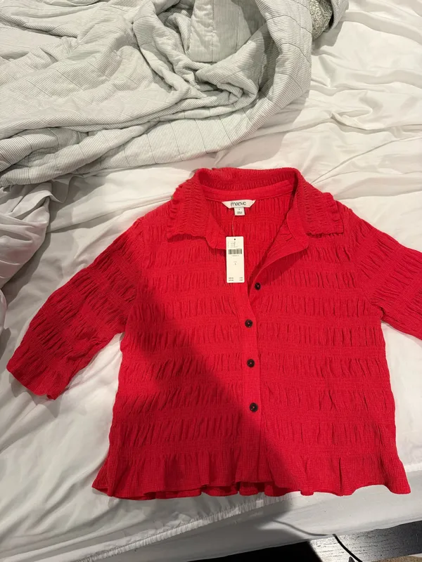 Maeve Smocked Button-Front Top - Image 2