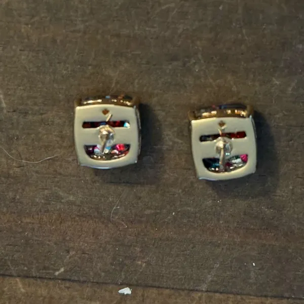 Kate Spade multicolor confetti square stud earrings - Image 7
