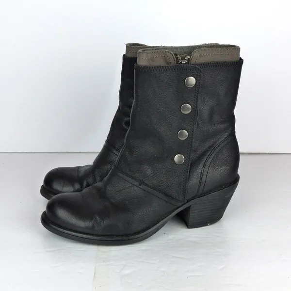 Luxury Rebel Beck Military Boots Women 38.5 8.5US Black Leather Moto Sleaze Rock - Image 7