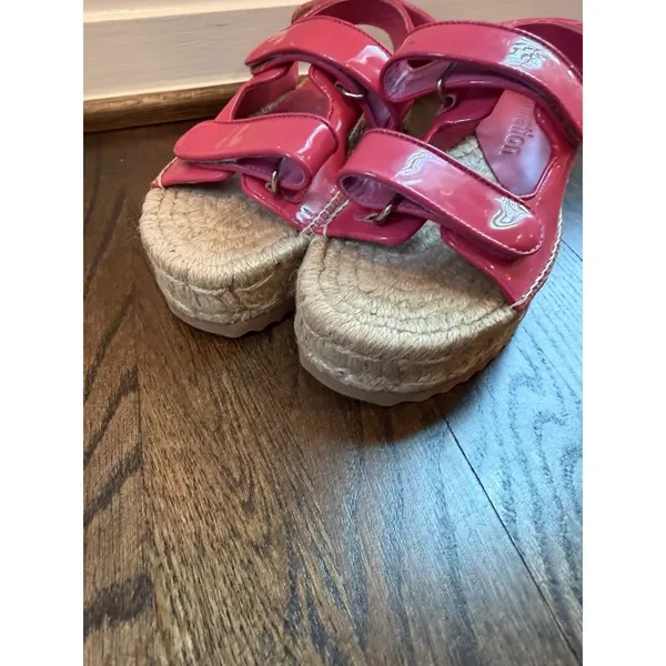 Reformation Trinity Sport Espadrille Patent Leather Hot Pink Sz 7 NEW - Image 10