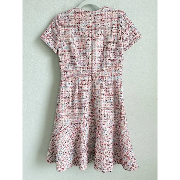 Ann Taylor Tweed Fit & Flare Lined Dress Preppy Legally Blonde Womens Size 2 NEW - Image 6