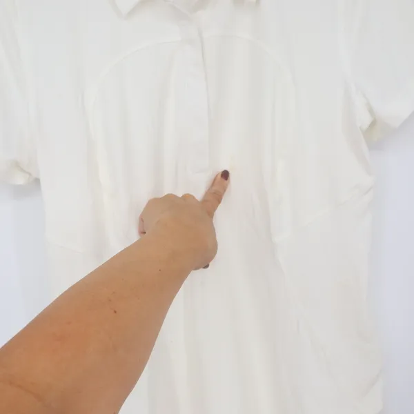 Lululemon Polo Shirt Womens M White Short Sleeve Athletic Golf Tennis Good - Image 2