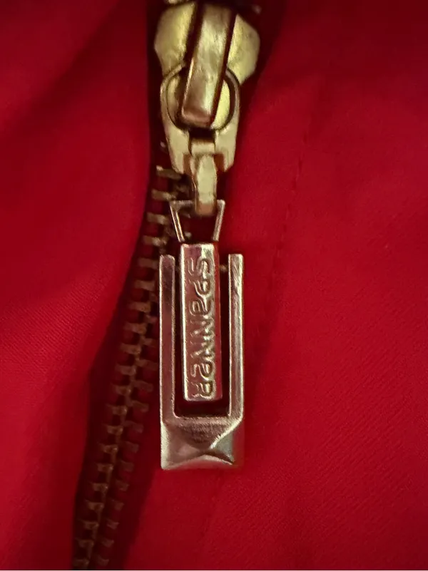 Stanner red trench coat tunnel neck with removable snap collar - Image 3