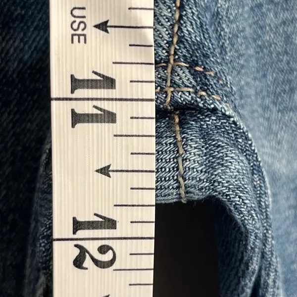 Hidden Jeans Distressed Straight‎ Leg Raw Hem Denim Medium Blue Size 28 - Image 6