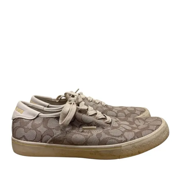 Coach Citysole Skate Beige Logo Lace Up‎ Sneakers 9 - Image 2