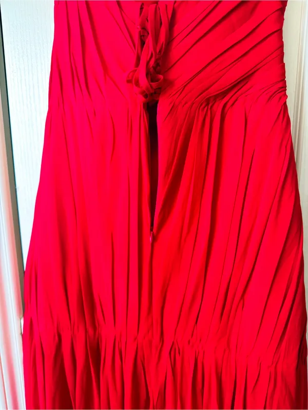 Matters Store Naia Ruched Corset Maxi Dress Red Large NWT - Image 9