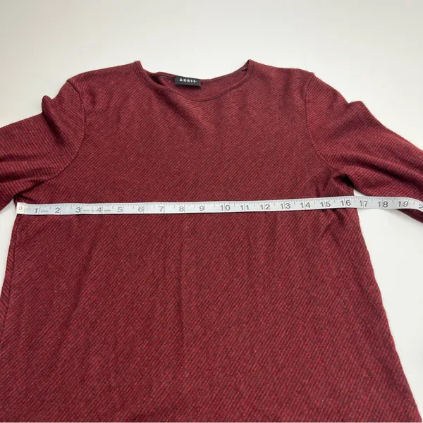 AKRIS Womens Cashmere Silk Red Stripe Long Sleeve Top US‎ 16 *SEE MEASUREMENTS - Image 6