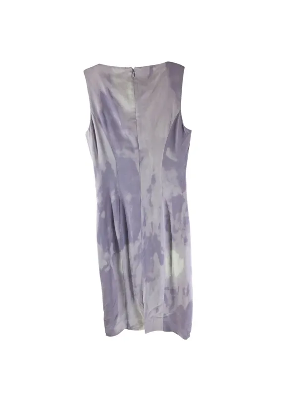 Michael Kors Sheath Dress Twist Front Tie Dye Purple Made in Italy 4 - Image 3