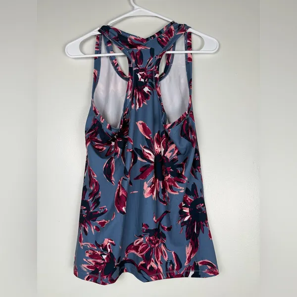 DSG Floral Tank Top in Blue and Red - Image 2