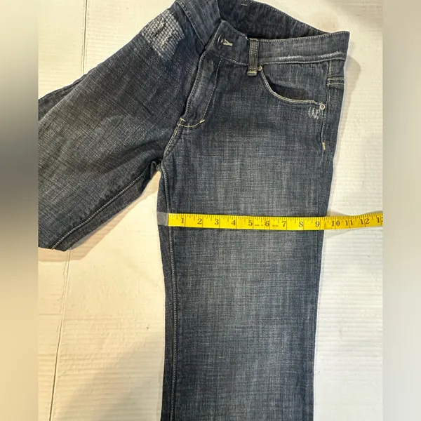 Armani Exchange Jeans Blue Straight Grunge Classic Denim‎ Logo Distressed 10 Reg - Image 8