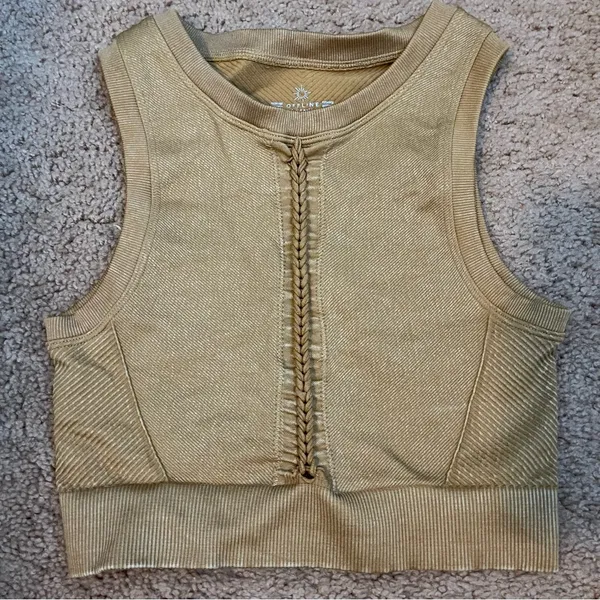 Aerie Offline Yellow Set Leggings & Sports Bra - Image 3