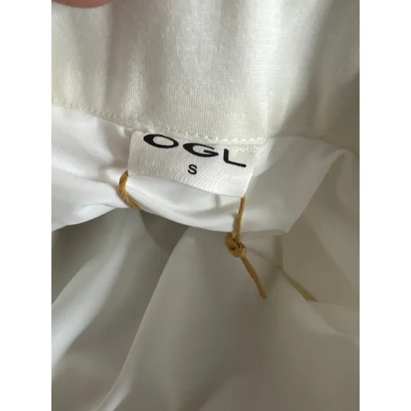 OGL White Stretch Ponte Mid Rise Pull On Pleated A Line Mini Skirt Women Size S - Image 7