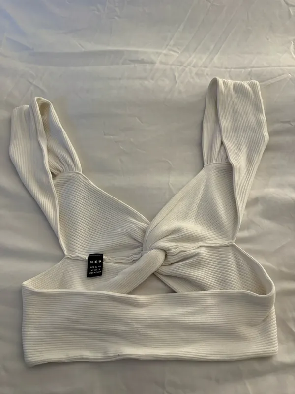 SheIn White Crop top - Image 2