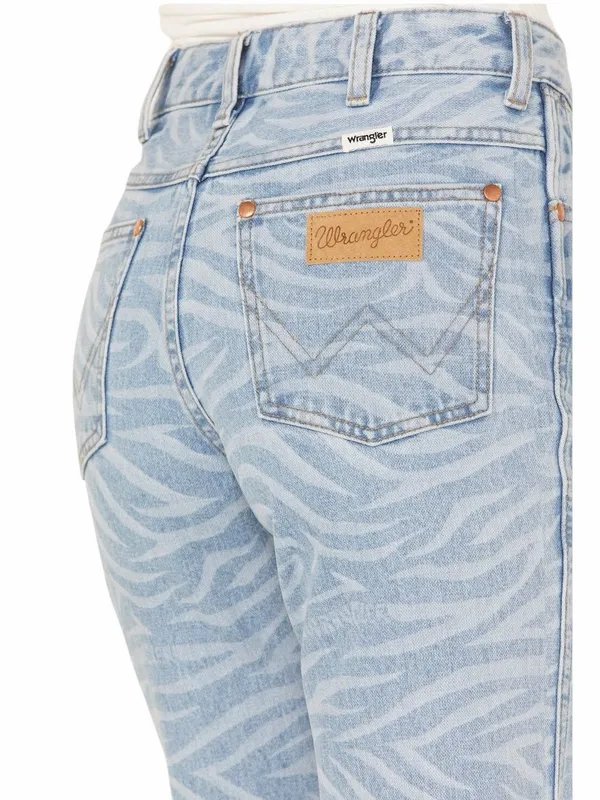 Wrangler Flare Leg Jeans Size 27x31 Wanderer High Rise Meow Laser Tiger Country - Image 15