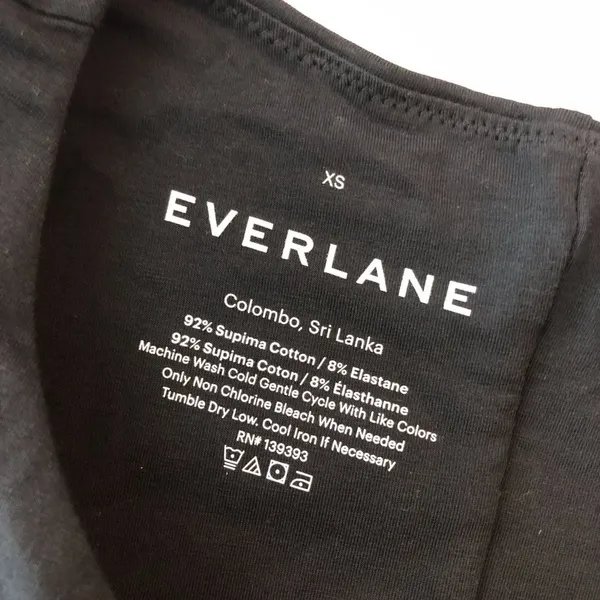 Everlane Womens The Short-Sleeve Crew Neck Bodysuit Thong Black XS - Image 6