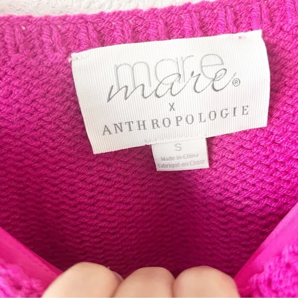 Anthropologie x Mare Mare Pleated Two Piece Resortwear Maxi Dress in Hot Pink - Image 4