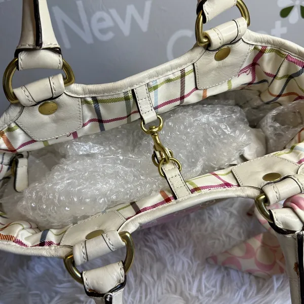 y2k COACH 2008 11791 Heritage Striped Tote Handbag - Image 7