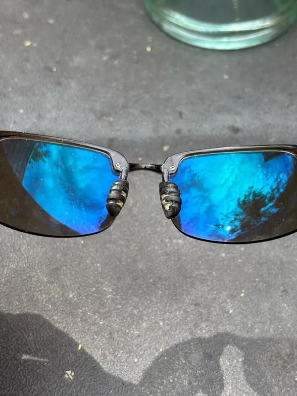 Maui Jim Ho'okipa Polarized Sunglasses Blue Hawaii Lens Smoke Grey Rimless Sport - Image 7