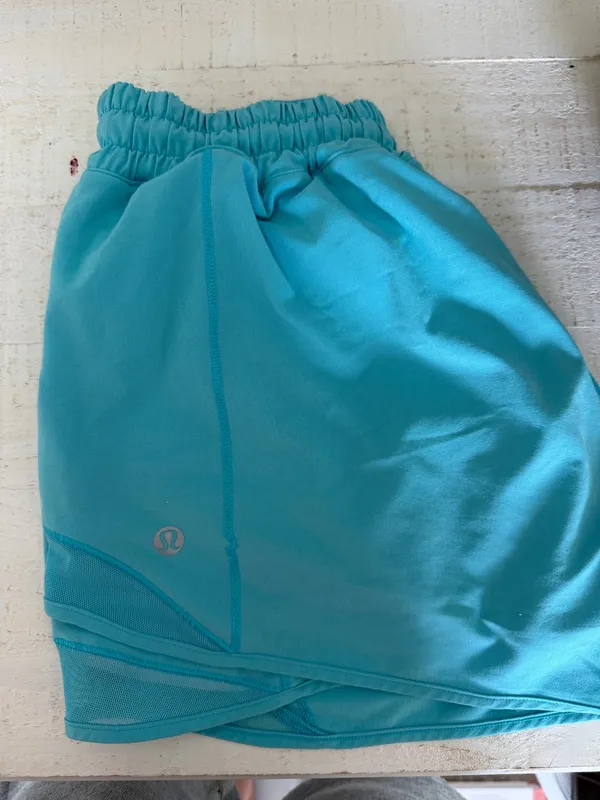 Lululemon Turquoise Hotty Hot High-Rise Shorts - Image 3
