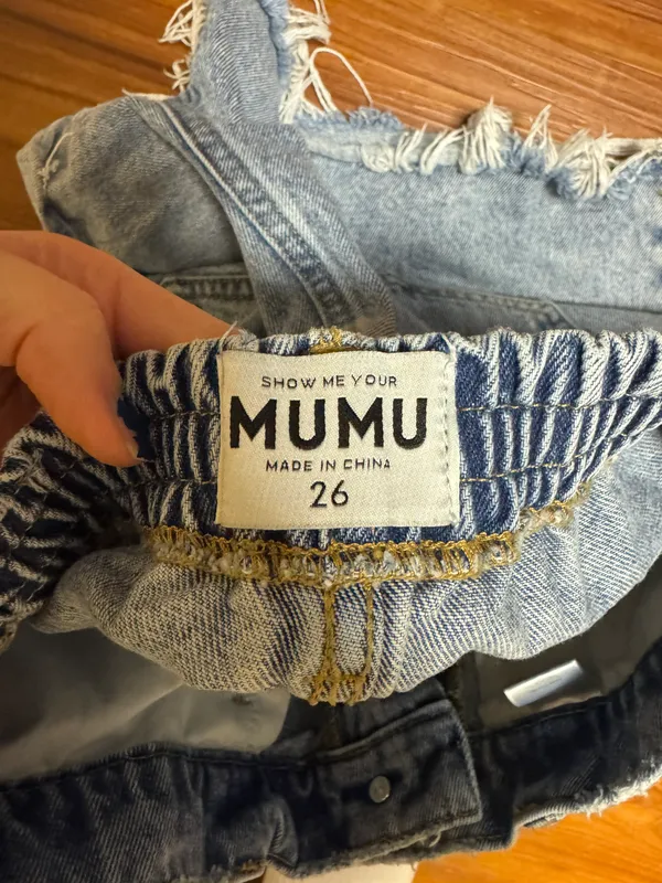 High Waisted Jean Shorts - Image 3