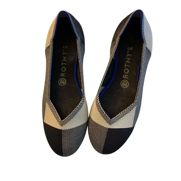 Rothy's The Flat Cap Toe black white women's size 8.5 - Image 2