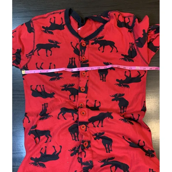 Little Blue House Moose Adult‎ Union Suit Christmas XL Cozy Loungewear Bum Flap - Image 5