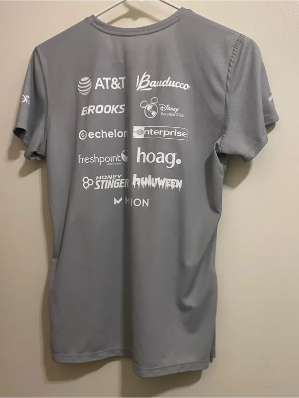 Disney Womens Shirt M Disneyland Halloween Half Marathon Run Gray Maleficent - Image 5