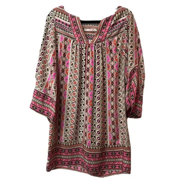 Alice & Trixie Geometric Silk Print Dress‎ Size Medium - Image 8