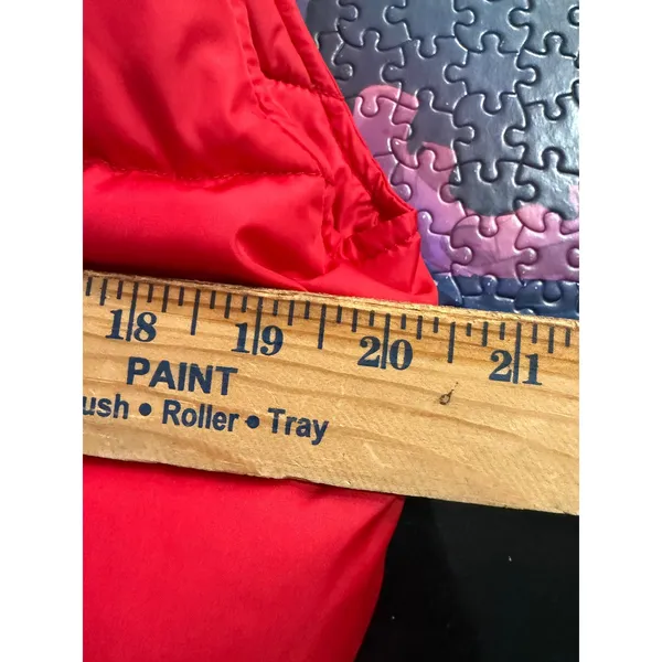 Lands End Red Goose Down Puffer Vest Women Medium 38-40‎ Quilted Insulated Shell - Image 8