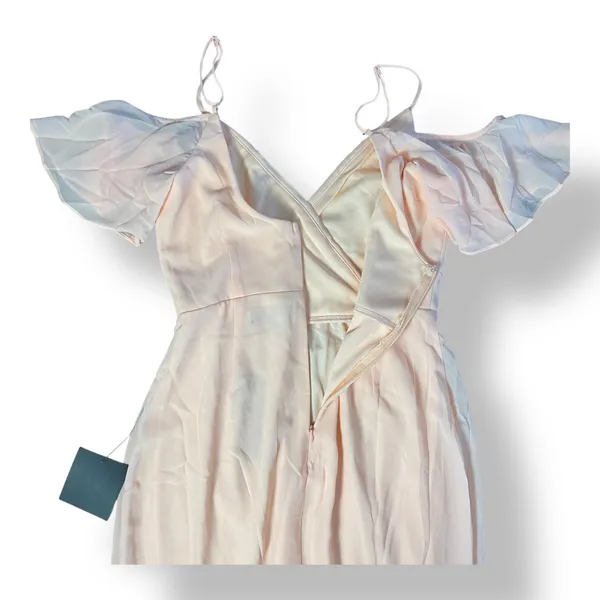 Lulus NWT Brilliant Perfection Blush Pink Cold-Shoulder Tiered Maxi Dress Size S - Image 6
