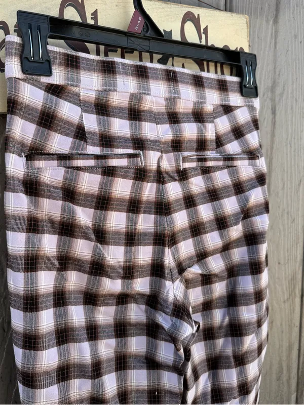 Hollister Black & White Plaid Skinny Pants - Image 4