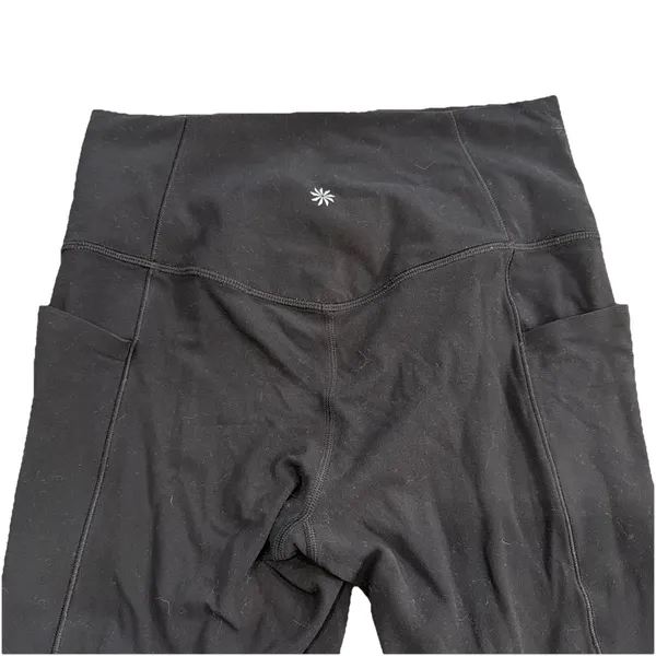 Athleta Salutation Stash Capri Leggings 2 Pair Lot Black Women's Small Pockets - Image 5