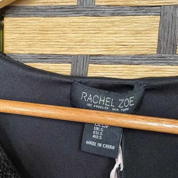 Rachel Zoe Black Sequin Flower Detail Tank Top Size Small‎ - Image 4