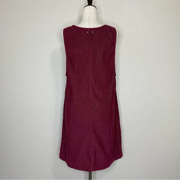 Blue J. 100% Cotton Corduroy Burgundy Button Down Sleeveless Dress - Image 7