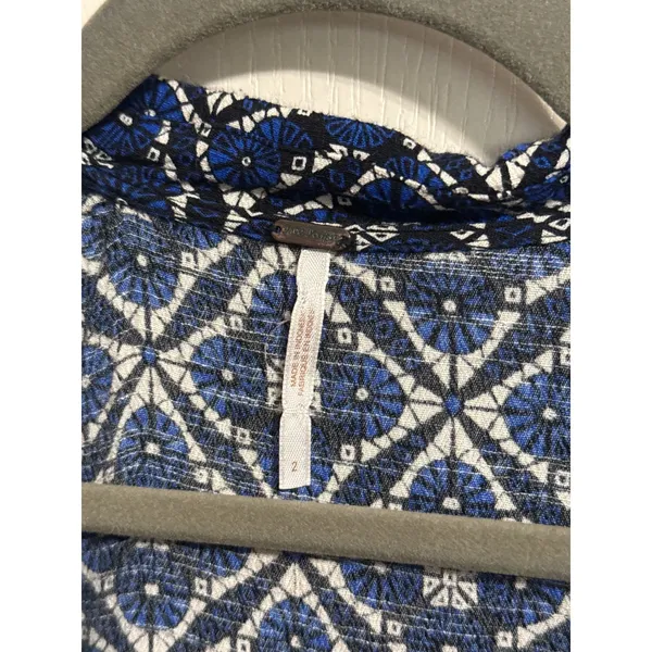 Free People Melody Mini Dress‎ Geometric Mosaic Print Cottagecore Boho - Image 4