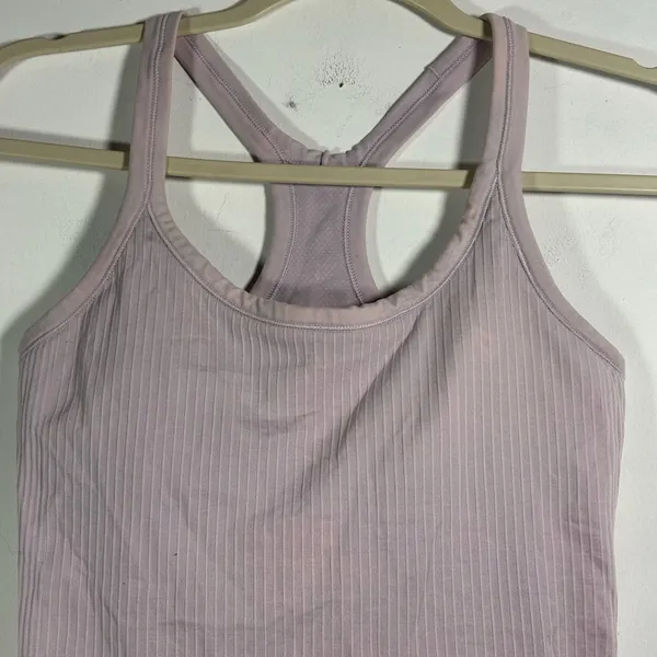 Lululemon‎ Ebb to Street Tank Top Light Purple Ribbed Racerback Built in Bra 6 - Image 6