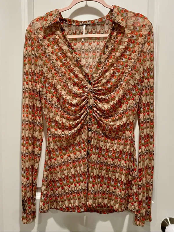 Free People Lucky Shirtee Psychedelic Size Medium - Image 2