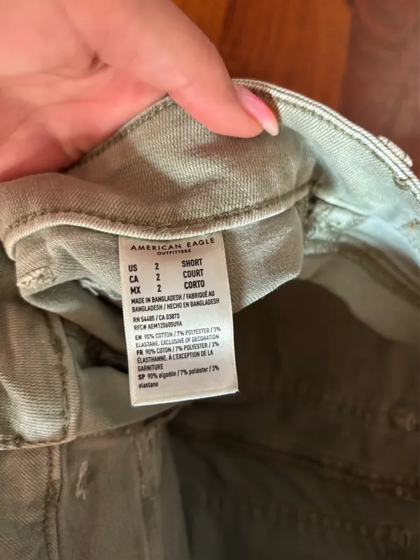American Eagle Green Flare Jeans Stretch - Image 3