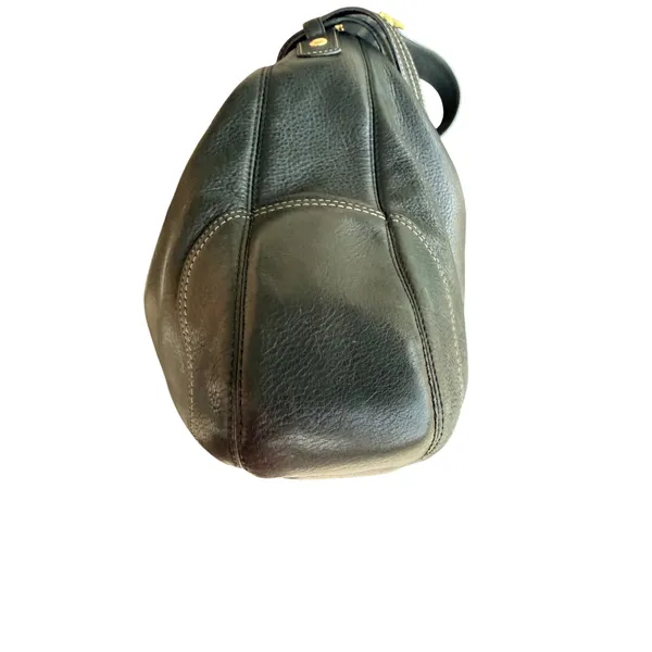 Vintage Coach Hamilton Hobo Bag Black Pebbled Leather Brass Horsebit Style 12460 - Image 11