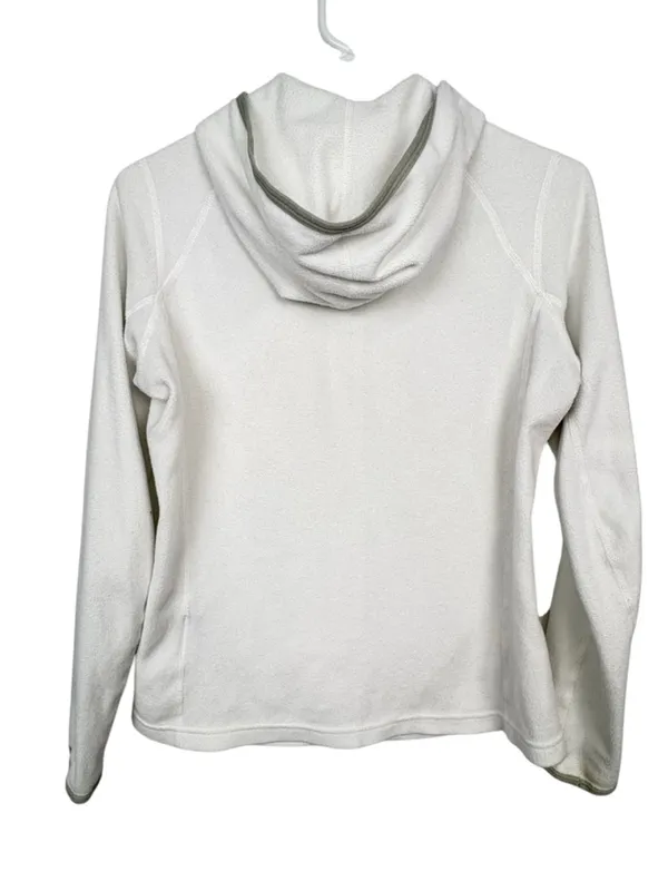 NORTH FACE Polartec Classic Women’s White Fleece Zip Hoodie Size S - Image 3